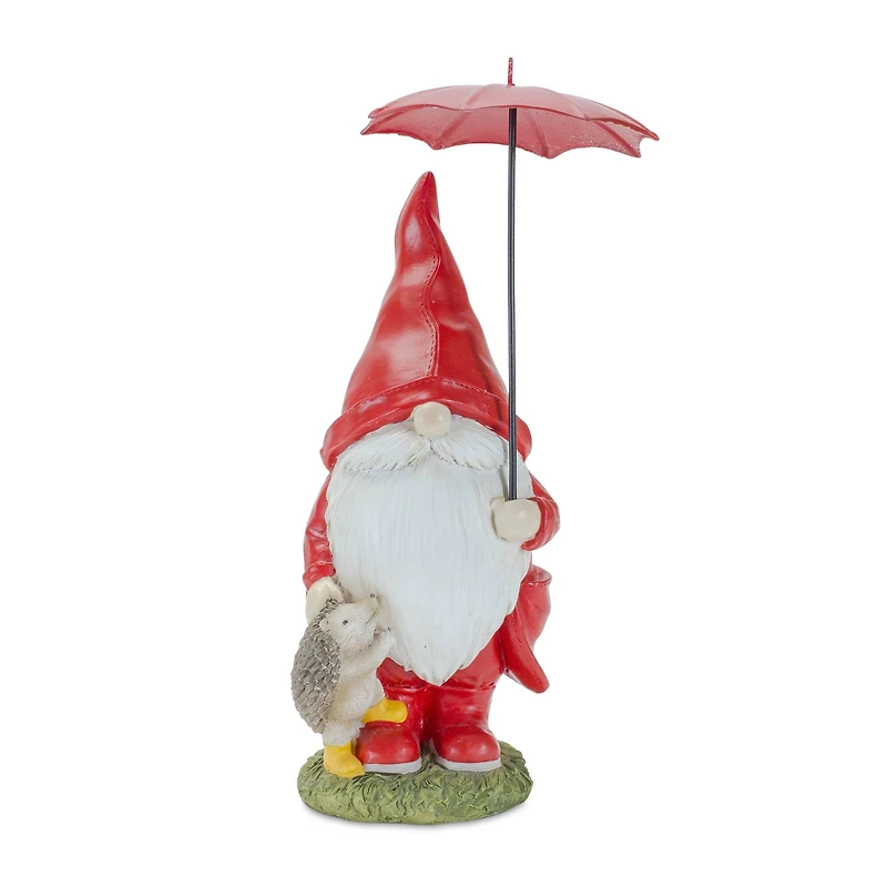 Garden Gnomes with Umbrellas & Woodland Animals Set