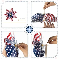 Glitzhome® 24" Stars & Stripes Patriotic Windmills, 6ct.