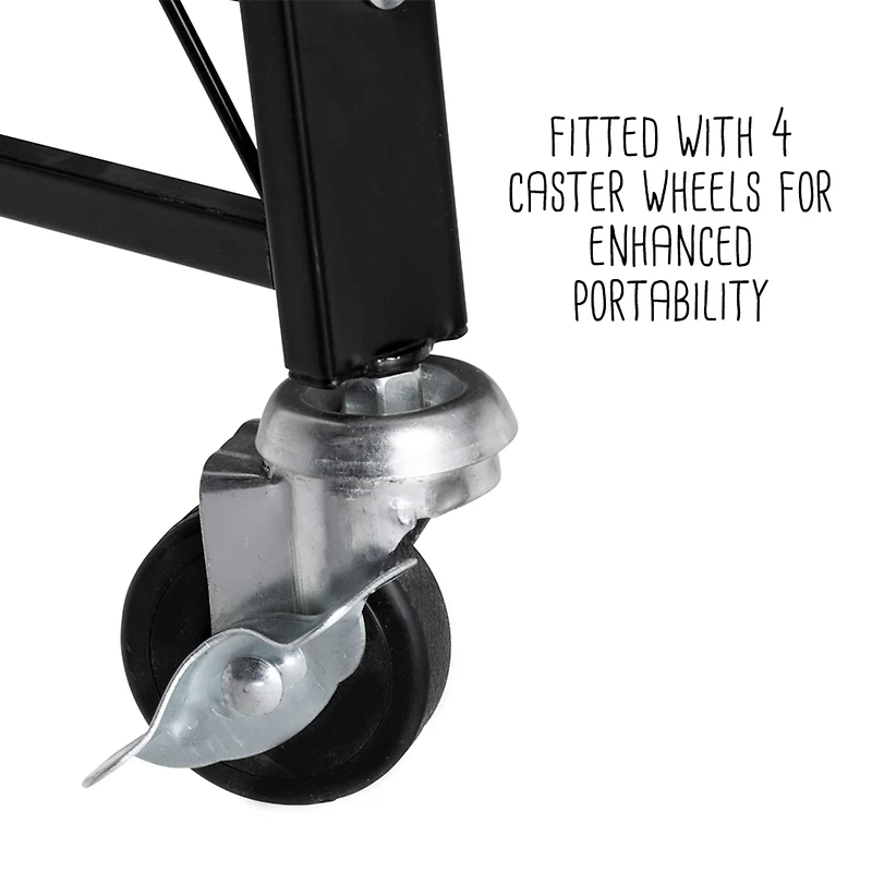 Honey Can Do Black Collapsible 4-Tier Metal Shelf