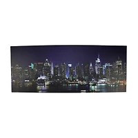 LED New York City Skyline Canvas Wall Art