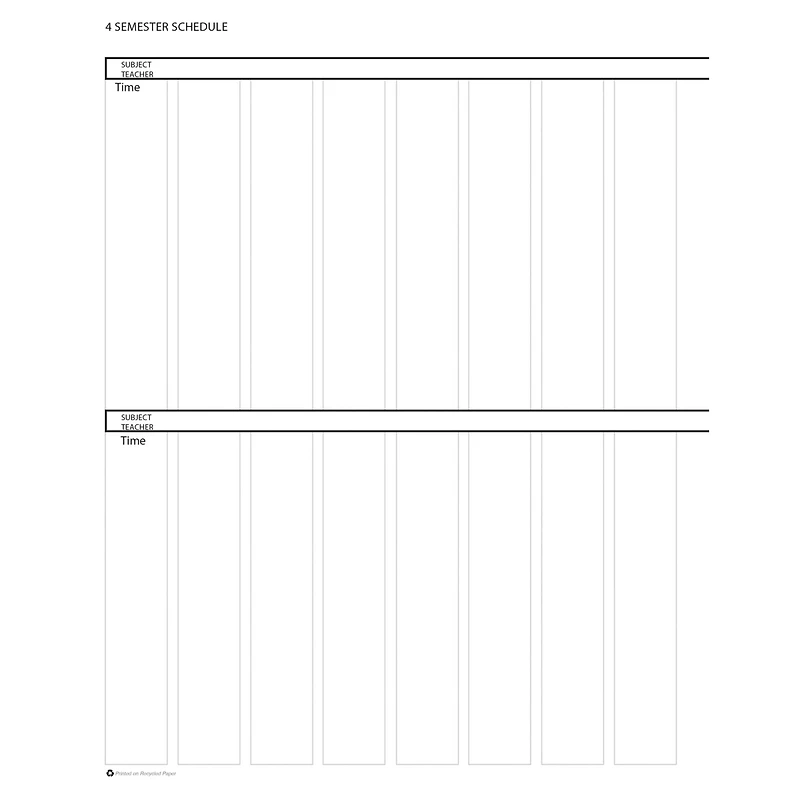 Blue Lesson Planner Book