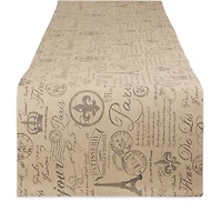 French Flourish Print Table Runner 14" x 108"