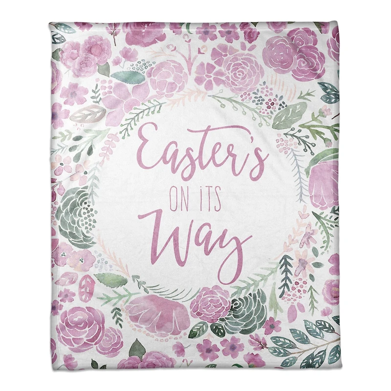 Easter's On Its Way Throw Blanket