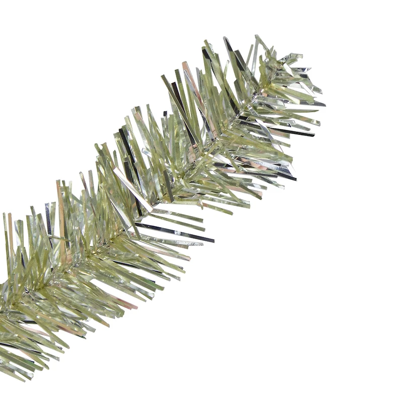 7ft. Unlit Metallic Platinum Artificial Tinsel Christmas Tree