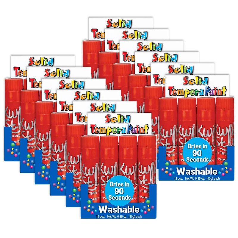 The Pencil Grip Red Kwik Stix, 12 Packs of 12