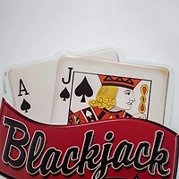 American Art Décor™ 16.5" Blackjack 21 Embossed Metal Sign