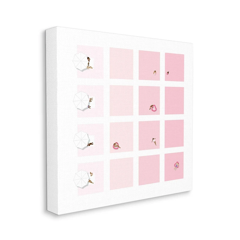 Stupell Industries Pink Abstract Summer Pool Fun Wall Art