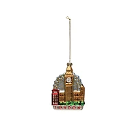 Hello Honey® Hand-Painted Glitter Glass Big Ben Ornament
