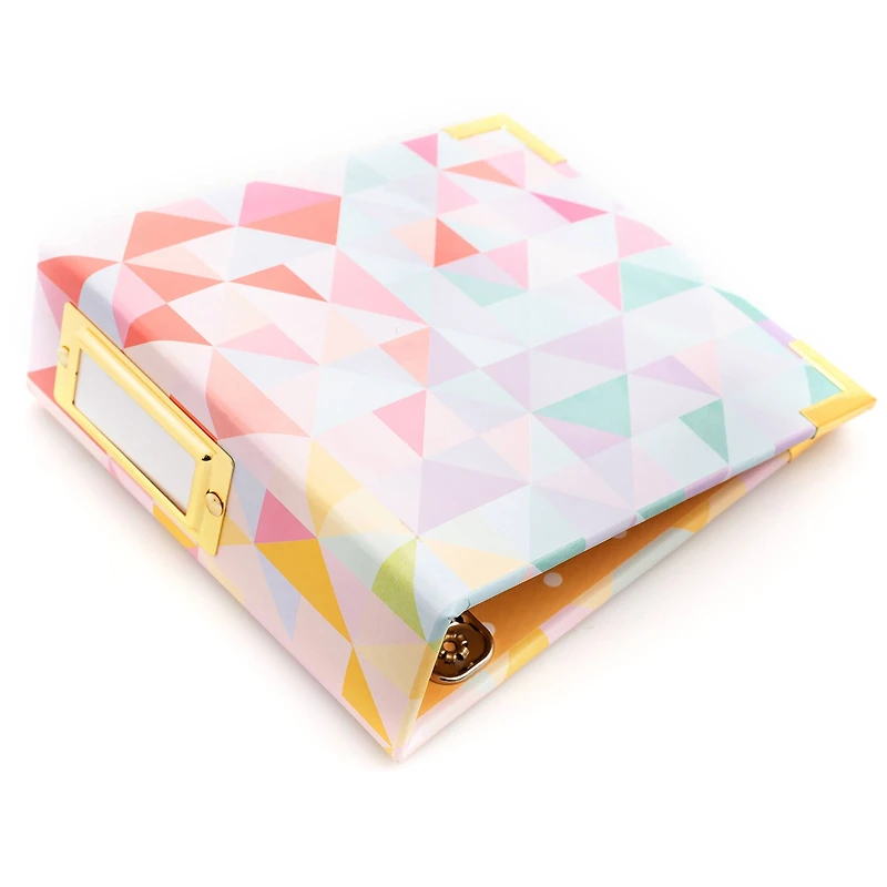 We R Memory Keepers® Geometric Paper Wrapped D-Ring Album, 4" x 4"