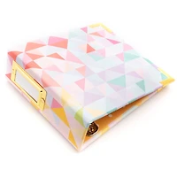 We R Memory Keepers® Geometric Paper Wrapped D-Ring Album, 4" x 4"