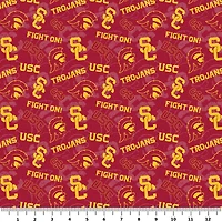 NCAA University of Southern California Trojans Cotton Fabric