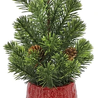 12" Pine & Pinecone Accent Tree in Red Pot by Ashland®