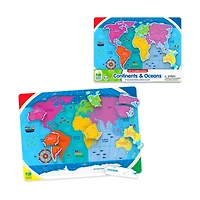 Lift & Learn Puzzle - Continents & Oceans: 22 Pcs