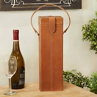 Tan Modern Wine Holder, 5" x 5" x 19"