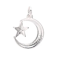 Silver Plated Star & Moon Charm by Bead Landing™