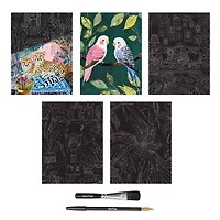 Brea Reese™ 9" x 12" Jungle Joy Scratch Art Paper Pad