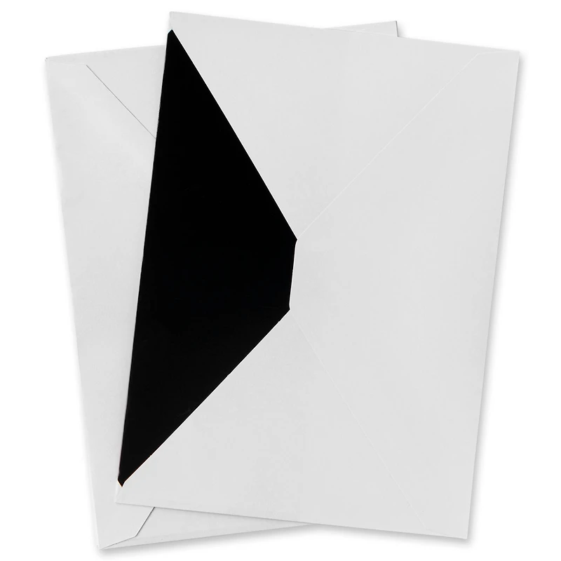 5.25" x 7.25" Black Foil Lined Envelopes by Recollections™, 10ct.