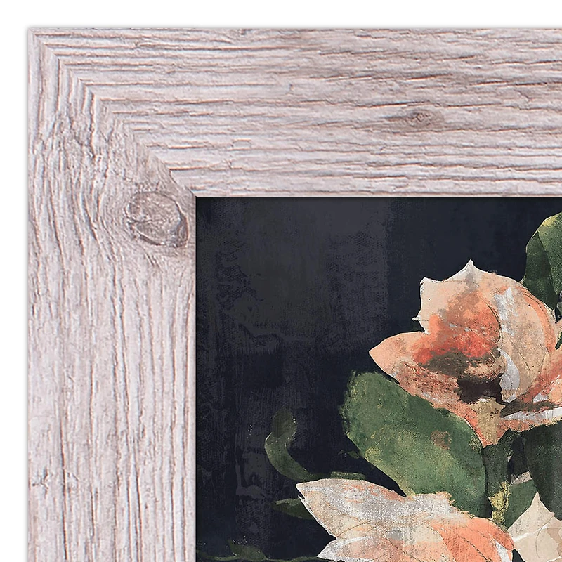 Navy Floral 16" x 16" Western White Framed Print