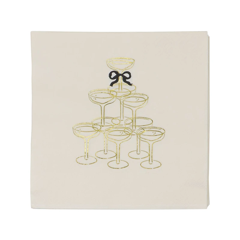 24 Packs: 20 ct. (480 total) Champagne Tower Beverage Napkins by Celebrate It™