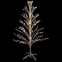 4ft. Pre-Lit White Cascade Twig Outdoor Artificial Christmas Tree