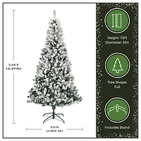 7.5 ft. Unlit Acacia Flocked Artificial Christmas Tree