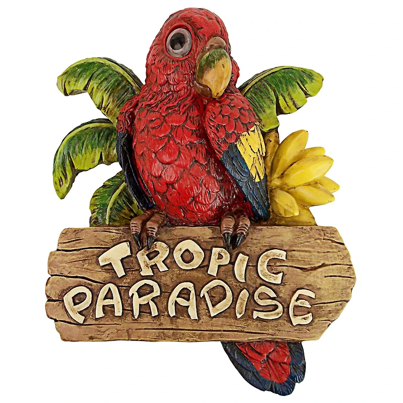 Design Toscano 10" Tropic Parrot Paradise Wall Sculpture