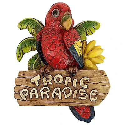 Design Toscano 10" Tropic Parrot Paradise Wall Sculpture