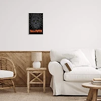 Stupell Industries Spooky Halloween Spider Web Skull Wall Plaque Art