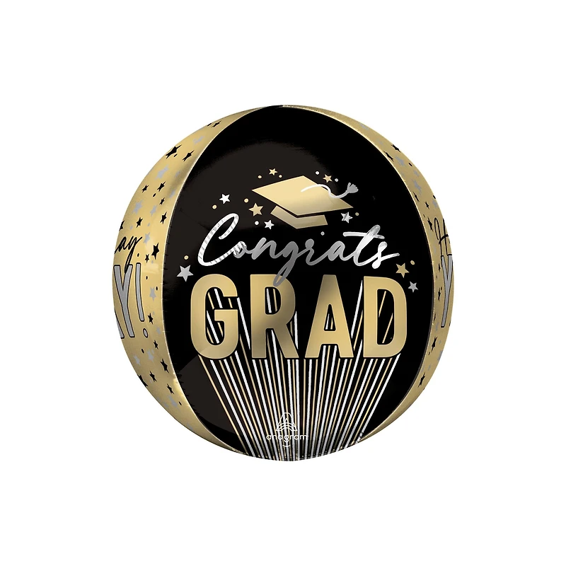 16" Stripes on Stripes Grad Foil Balloon