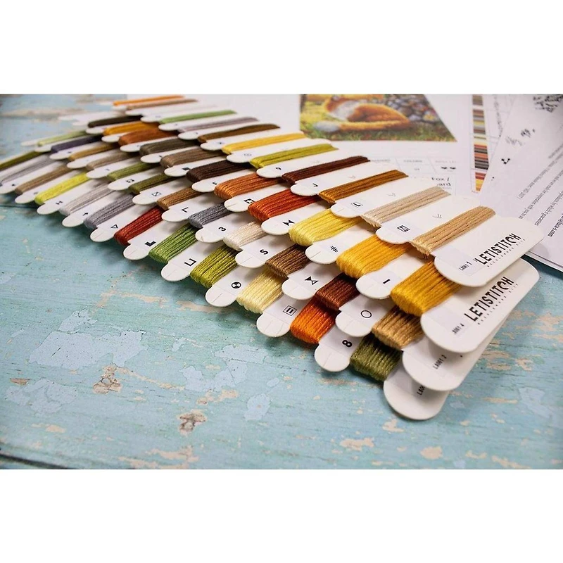 LetiStitch A Friend for Little Fox Counted Cross Stitch Kit