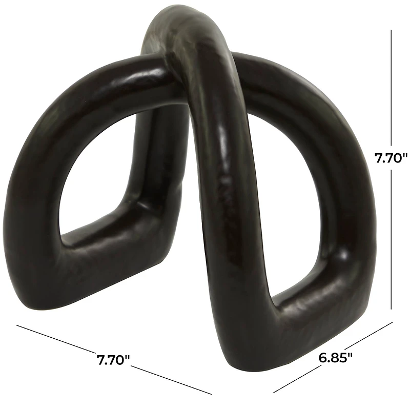 CosmoLiving by Cosmopolitan 8" Porcelain Arched Abstract Sculpture