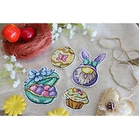 MP Studia Gnome And Cradle. Magnets Plastic Canvas Plastic Canvas Counted Cross Stitch Kit