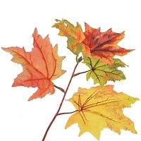 37" Orange & Green Maple Leaves Stem by Ashland®