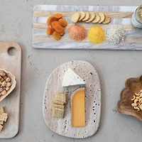 Hello Honey® 12" Natural Travertine Cheese & Serving Board