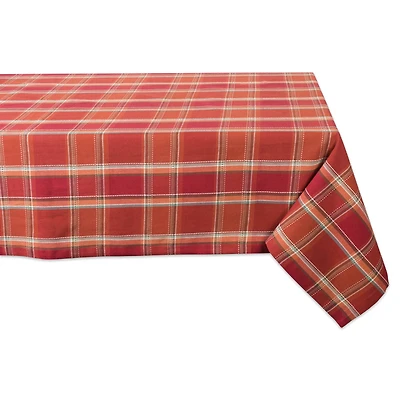 DII® 120" Autumn Spice Plaid Tablecloth