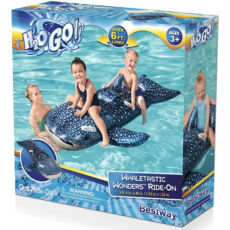 Bestway H2OGO! 6.5ft. Whaletastic Wonders Inflatable Ride-On