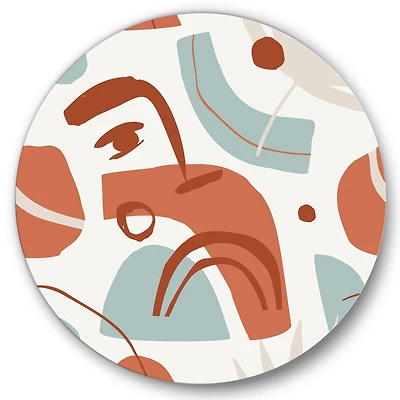 Designart - Geometrical Shapes With Tropical Palm Leaves