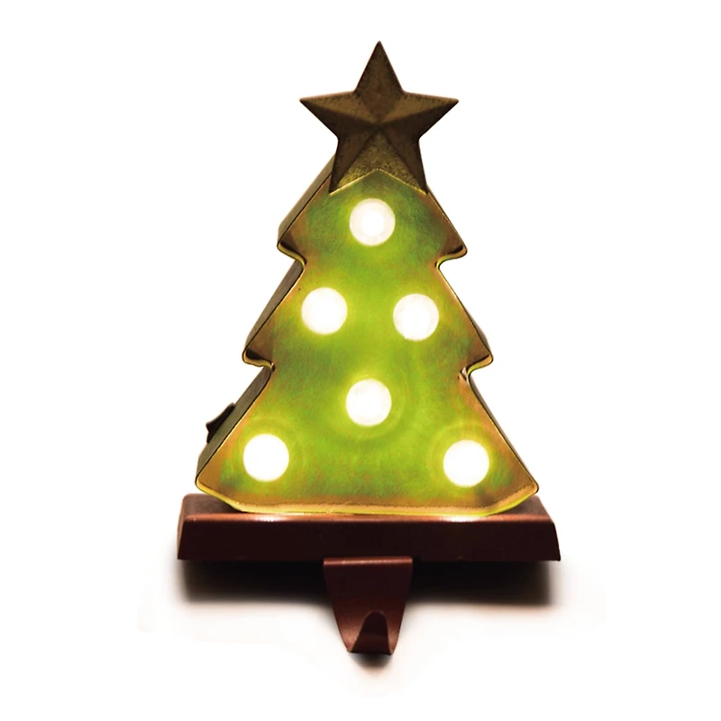 Glitzhome® 7.5" Marquee LED Tree Stocking Holder