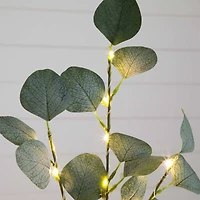 2ft. Pre-Lit Artificial Eucalyptus Tree with Warm White LED Lights