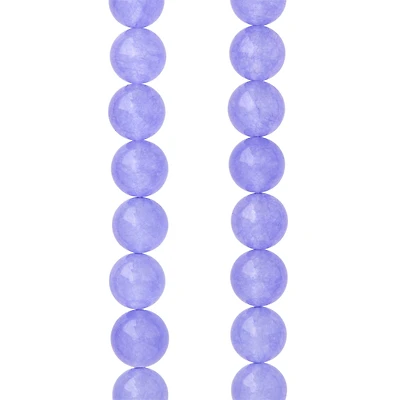 12 Pack:  Lavender Quartz Round Beads, 10mm by Bead Landing™