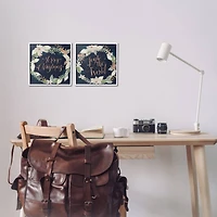 Stupell Industries Merry Christmas Joy Wreath Framed Giclee Wall Art Set