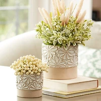 Ceramic Floral Planters Set