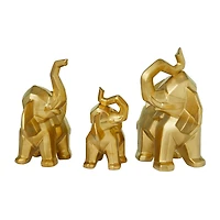 CosmoLiving by Cosmopolitan Gold Glam Elephant Sculpture Set