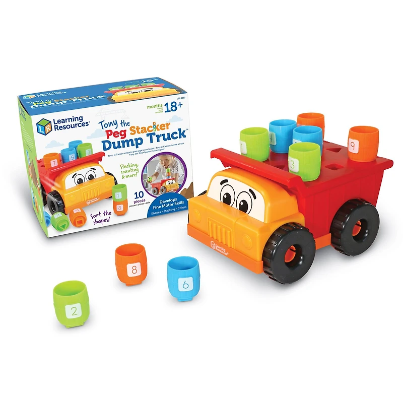 Learning Resources Tony the Peg Stacker Dump Truck