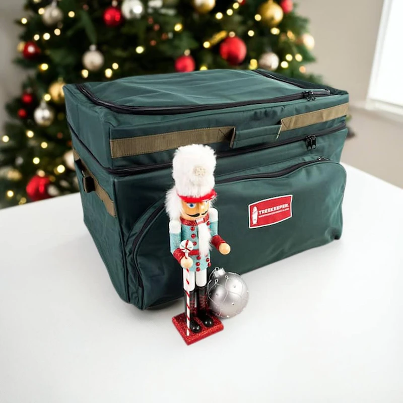 TreeKeeper 72ct. 4" Christmas Ornament Storage Box with Top Pocket