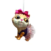 4" Ballerina Cat Glass Ornament by Ashland®