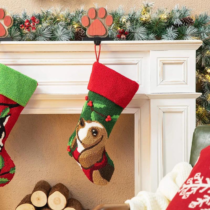 Glitzhome® 20.5" Dog & Cat Hooked Stocking Set