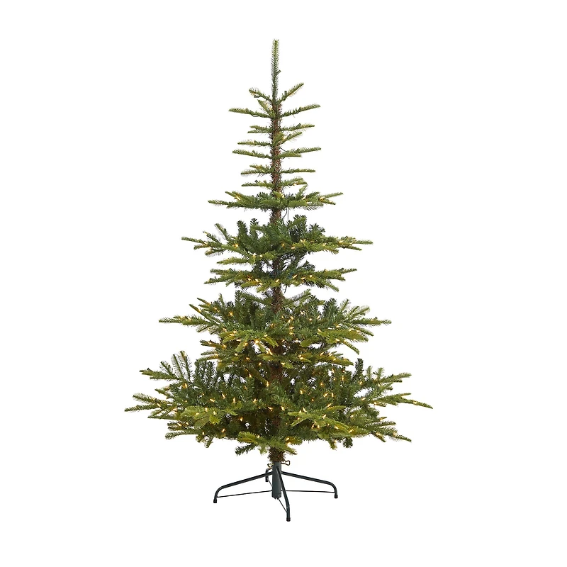 6ft. Pre-Lit Layered Washington Spruce Artificial Christmas Tree with Clear Lights