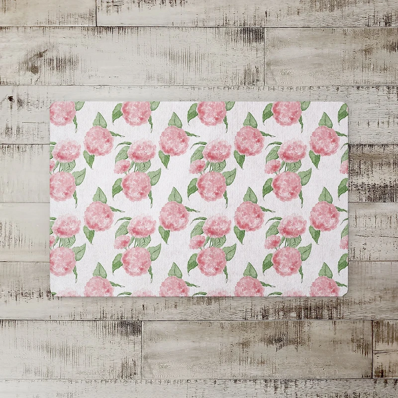 Pink Hydrangea Pattern 27" x 18" Floor Mat