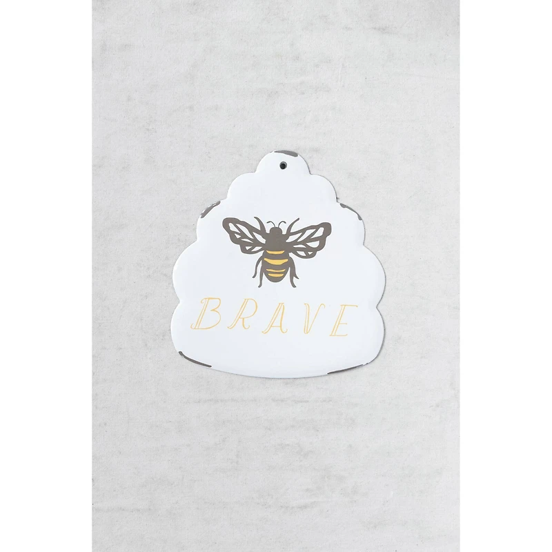 Hello Honey® Bee Brave Enameled Metal Wall Décor